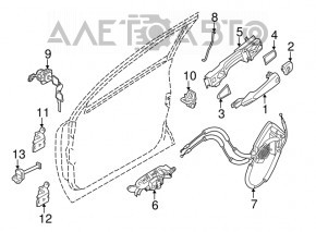 Front Right Door Lock Nissan Rogue 14-20