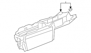 Left side center console trim for a 19-22 Honda Insight without console, black, scratches
