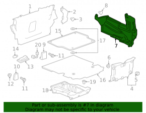 Left wheel arch trim for Chevrolet Camaro 16-23 convertible