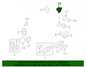 Front left door lock buttons Audi Q5 8R 09-17