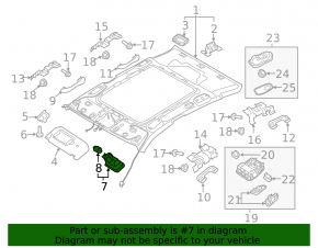 Front left ceiling light for Kia K5 21-24 black