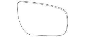 Right mirror element, heated, for Nissan Juke 15-17