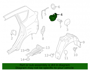 Ford C-max MK2 13-18 Fuel Filler Door Housing