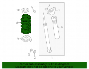 Rear left spring Mazda CX-9 16-23 AWD
