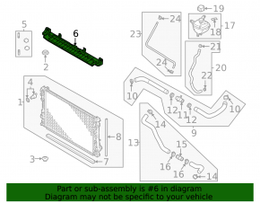Upper radiator deflector for Mitsubishi Outlander 22-25 2.5