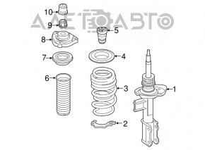 Front left spring Mercedes GLA 14-20