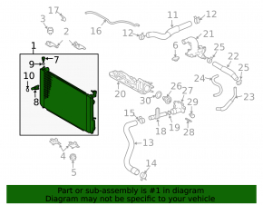 Lexus RX400h 06-08 water cooling radiator