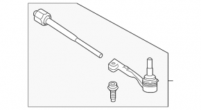 Steering rod with tip left BMW 5 G30 17-23