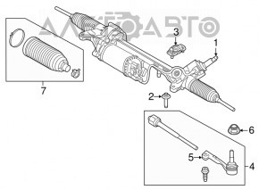 Steering rod with tip left BMW 5 G30 17-23