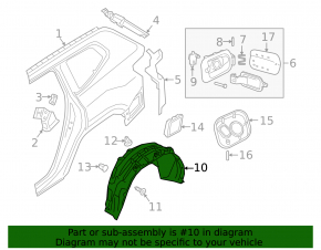 Rear right mudguard VW Atlas 18-20 prerest