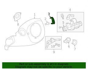 Nissan Rogue 17-20 black ignition switch cover