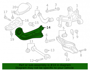 Rear left longitudinal arm Lexus UX200 19-