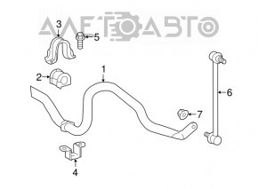 Front stabilizer Lexus RX350 RX450h 16-22