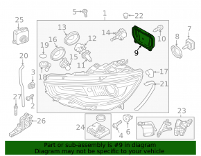 Audi A6 C7 12-15 Xenon Headlight Bulb Cover