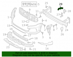 Front bumper mount right Audi Q8 19-