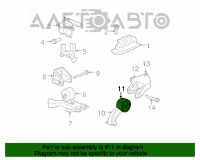 Engine mount rear Chrysler 200 11-14 2.4