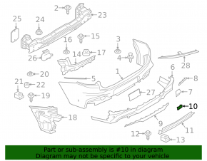 Rear bumper central molding BMW X4 G02 19-21 pre-restoration