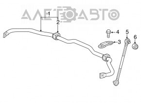 Front stabilizer mounting bracket left Honda Insight 19-22