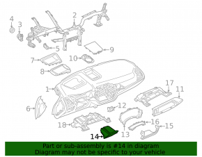 Box pocket front panel BMW X3 G01 18-21 beige