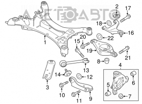 Rear left trailing arm for Nissan Murano 09-14