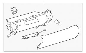 Glove box, glove compartment Toyota Camry v55 15-17 usa black, scratches