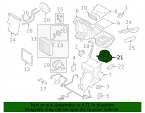 Motor heater fan VW Atlas 18-