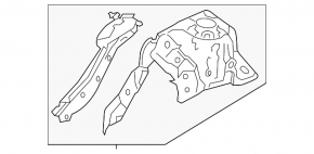 Front quarter left Honda Accord 13-15 graphite