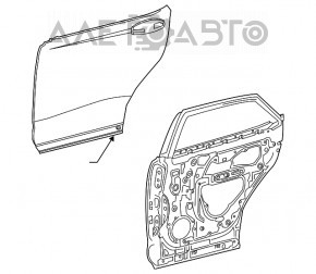 Rear right door assembly for Lexus RX350 RX450h 16-22