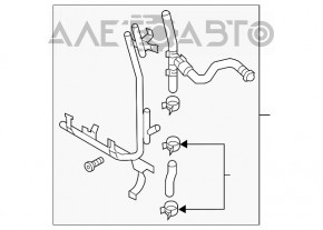 Pipe of cooling system of internal combustion engine Porsche Cayenne 958 11-14 Hybrid metal