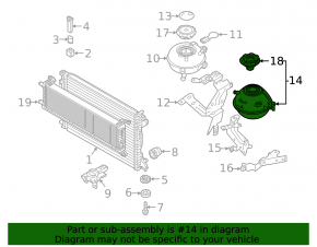 Expansion tank for cooling Audi Q5 80A 18-24 2.0T with cap