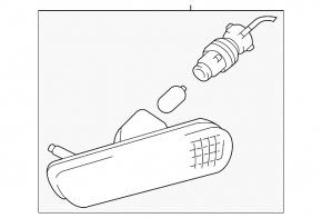 Turn signal in the bumper front left Lexus RX300 98-03