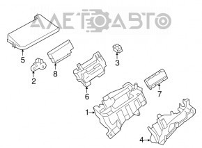 Toyota Prius V 12-17 underhood fuse box assembly