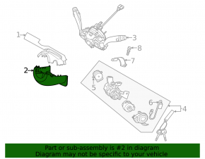 Kia K5 21-24 black steering column trim, 2 pieces, with start-stop