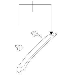 Subaru Forester 2013 SH front pillar trim, left, gray