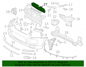 Front Bumper Absorber Porsche Cayenne 958 11-14