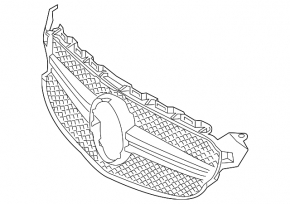 Radiator grille assembly grill Mercedes C-class W205 43 15-21 under the camera