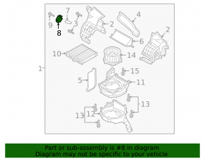 Actuator motor heater drive ventilation Mazda 3 19-