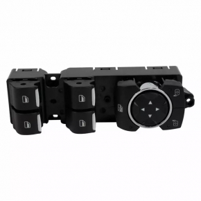 Front left window lift control for Ford Edge 15-19, black with chrome, 4 automatic