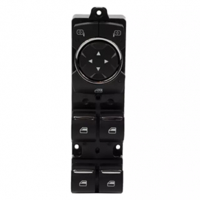 Front left window lift control for Ford Edge 15-19, black with chrome, 4 automatic