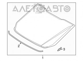 Rear glass Ford Fusion mk5 17-18