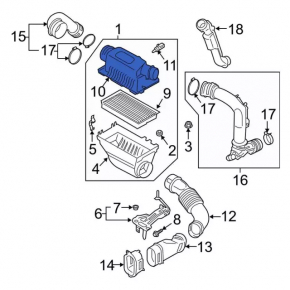 Air Filter Housing Upper Ford Explorer 20-24 3.0T