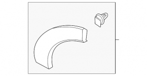 Door arch trim lower rear left Ford Bronco Sport 21-25