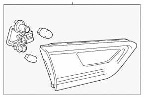 Lamp inside trunk lid left Chevrolet Malibu 16- halogen