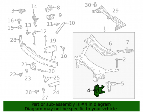 Left hood lock bracket for Mercedes GLC 16-22