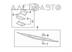 Left tailgate license plate light for 2013 Acura MDX