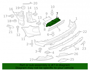Rear bumper mount central BMW X5 G05 19-23