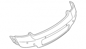 Bare rear bumper Mini Cooper Countryman R60 10-16 for parking sensors