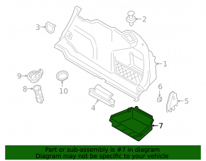 Right trunk box for BMW 3 G20 19-24