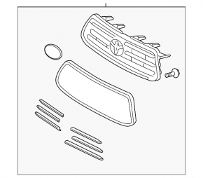 08-10 Toyota Highlander hybrid grille