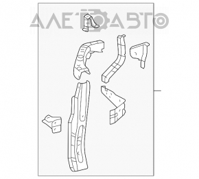 Right eyelash TV bracket for Toyota Highlander 2010